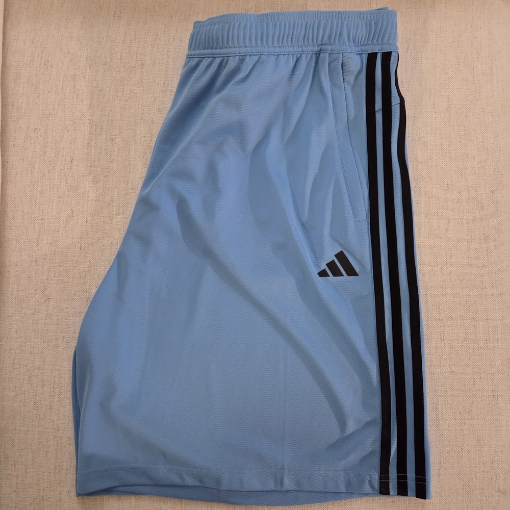Adidas 2XL Light Blue Athletic Shorts